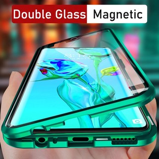 Ốp điện thoại kính cường lực hai mặt viền kim loại nam châm chống sốc cho redmi note 12 pro plus 12s note12 4g 5g 2023