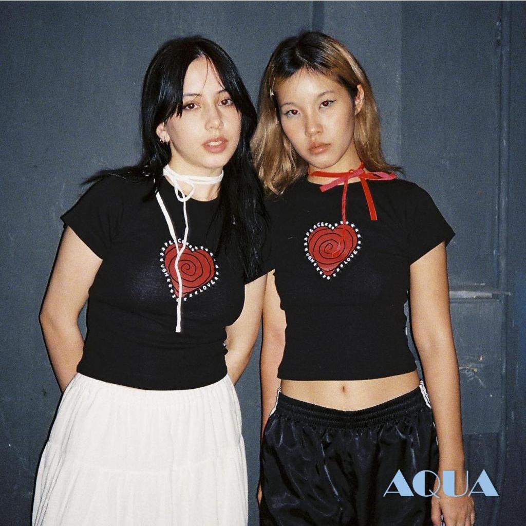 Áo Thun Crop Top Tay Ngắn In Hình Trái Tim Đơn Giản Thời Trang Mùa Hè Cho Nữ