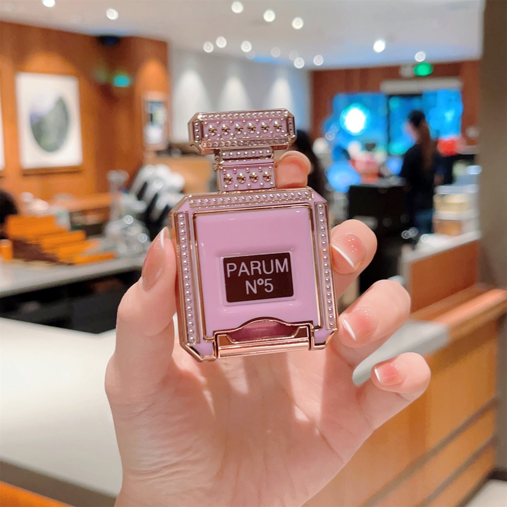 Ốp Điện Thoại Hình Chai Nước Hoa Hoạt Hình Có Dây Đeo Cổ Tay Làm Vòng Đỡ Túi Khí Thu Gọn Được Cho iphone