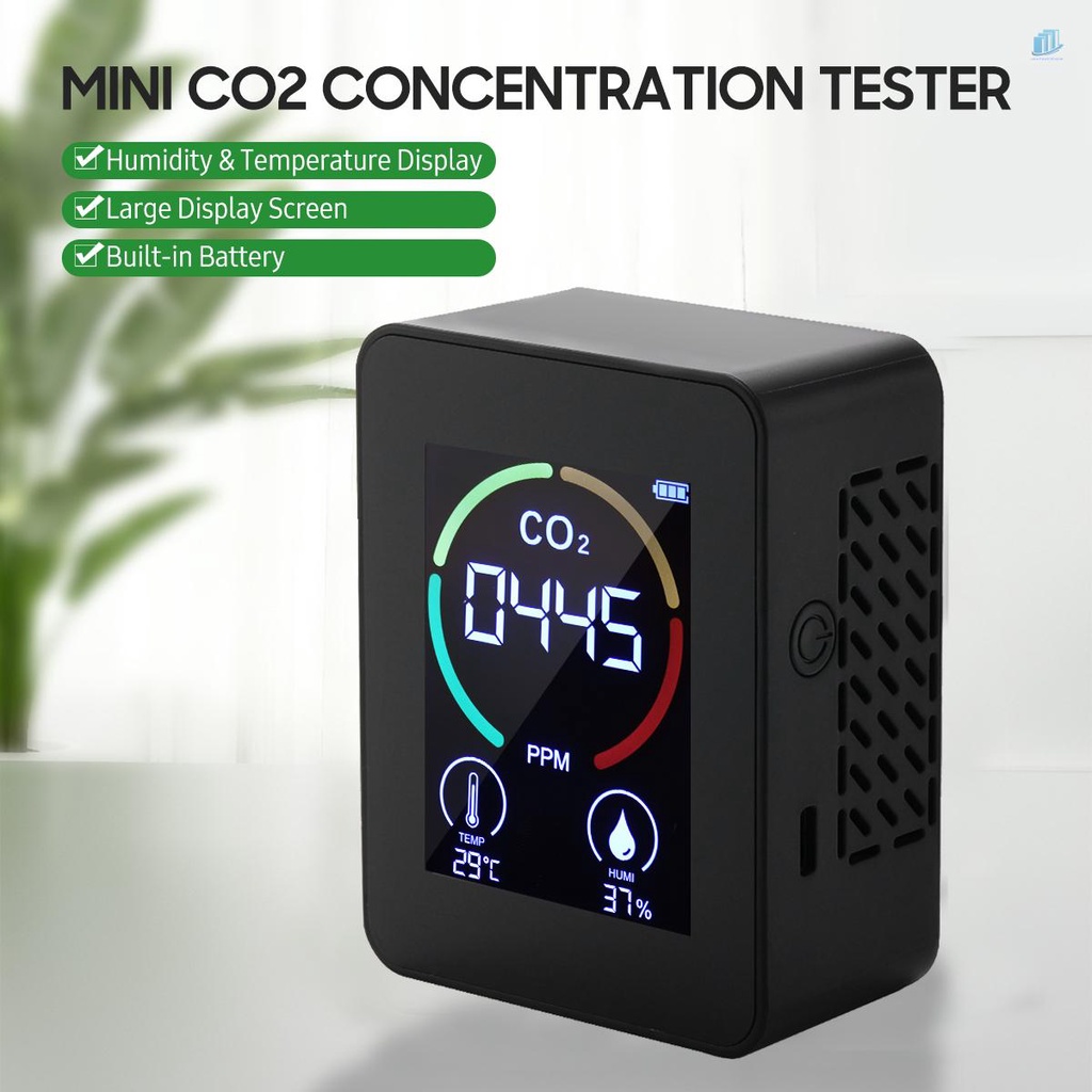 Máy Đo Độ Ẩm Và Nhiệt Độ Không Khí 1200mAh Lithium CO2 Màn Hình LCD 2.8-inch