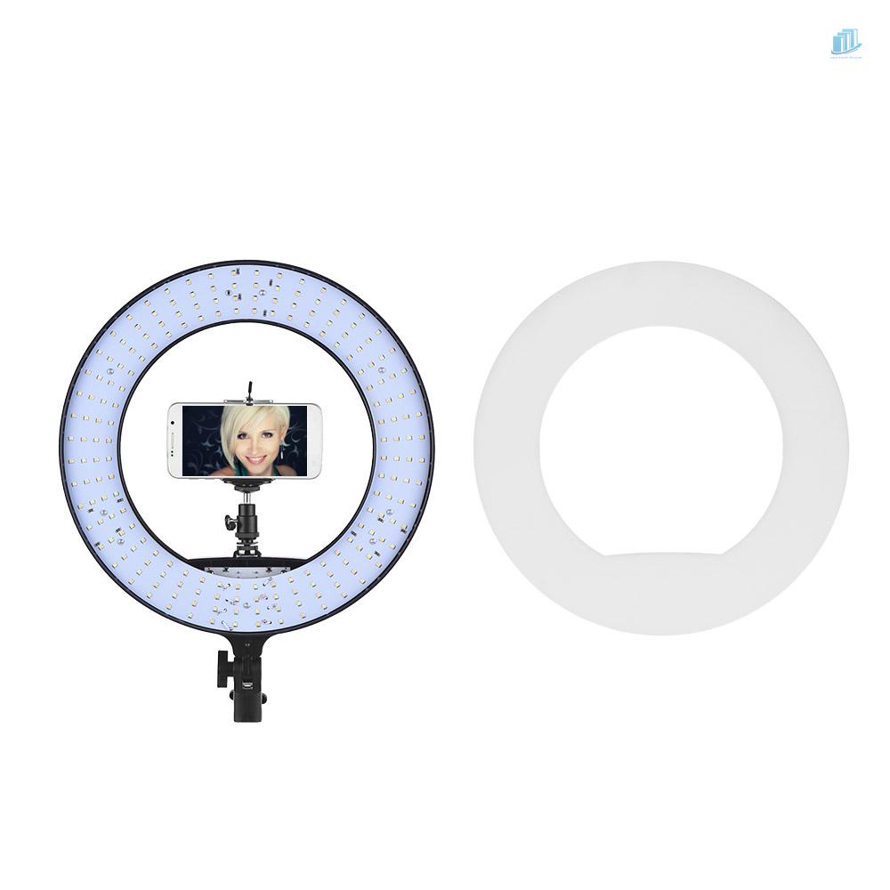 Vòng Đèn LED 192 Bóng 3200K Sang 5500K 38W Màu Đen Chịu Nhiệt Cao Hỗ Trợ Quay Video / Chụp Ảnh / Trang Điểm Điện Thoại