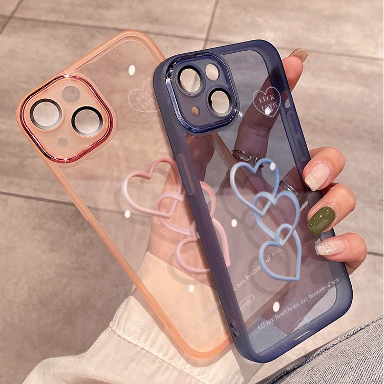 Ốp Điện Thoại Chống Sốc Kèm Miếng Dán Bảo Vệ Ống Kính Máy Ảnh Cho Iphone 14 / 7x / 11 plus 13 1214xs8p