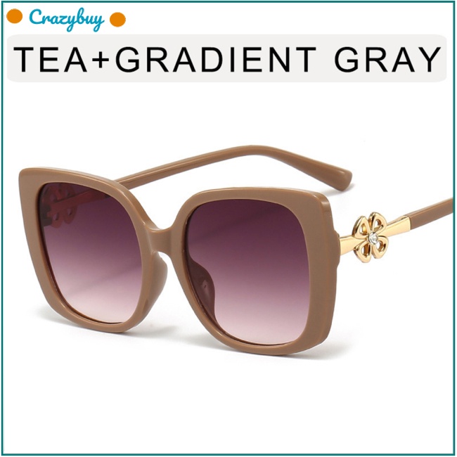 Cr Kính Mát Đính Đá Chống Tia Uv Thời Trang Dành Cho Nữ