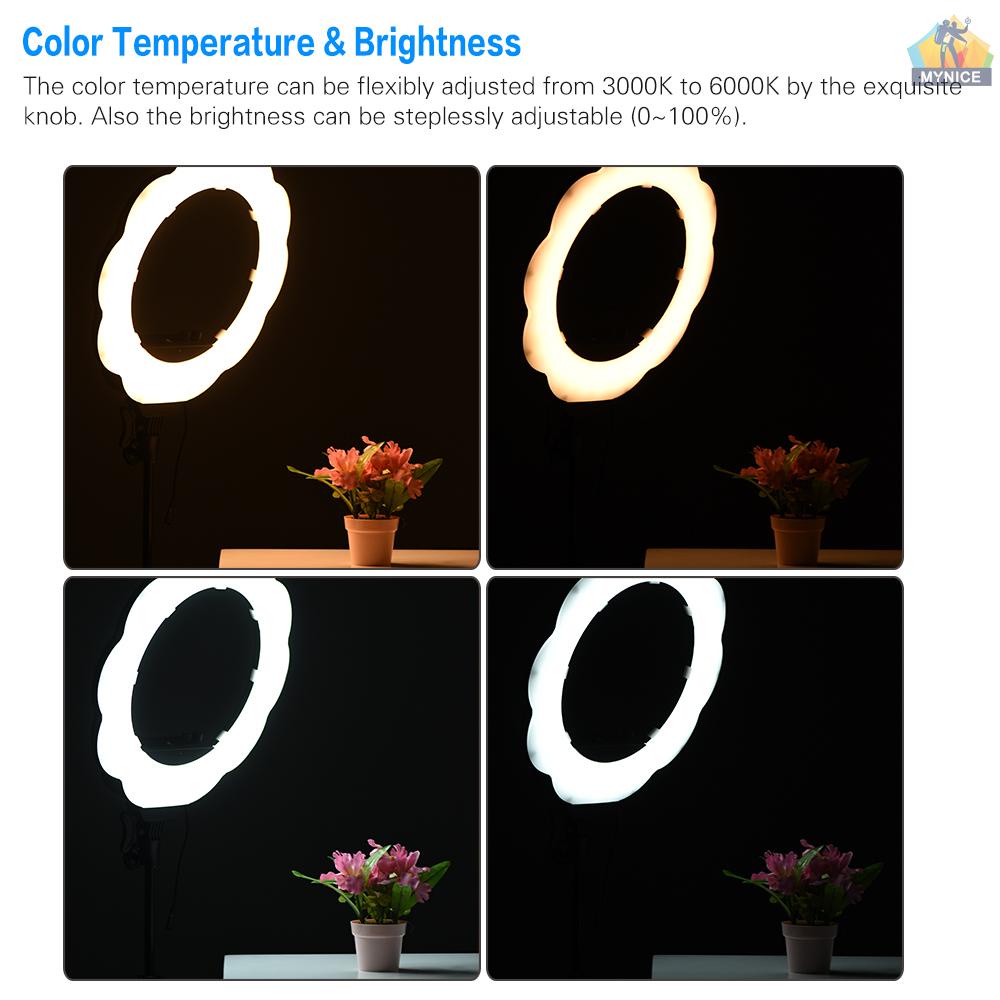 Vòng Đèn LED Trợ Sáng SL-107 384 SMD 2700 Lumens 3000K-6000K Ra95 Thay Đổi Màu Sắc Theo Nhiệt Độ Quay Video / Ghi Hình Trực Tiếp