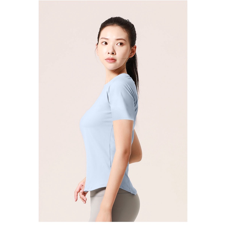 Áo Thun Thể Thao Tay Ngắn Phối Lưới Thoáng Khí Nhanh Khô Thời Trang Mùa Hè Cho Nữ