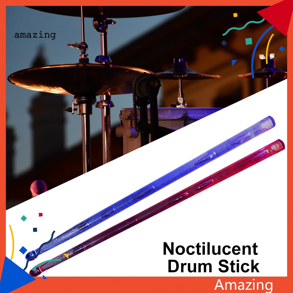 1 Cặp Dùi Gõ Trống Có Đèn LED Nhiều Màu 3 Chế Độ 7A / 5A