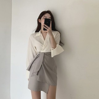 Set áo vest + chân váy chữ a thời trang nữ