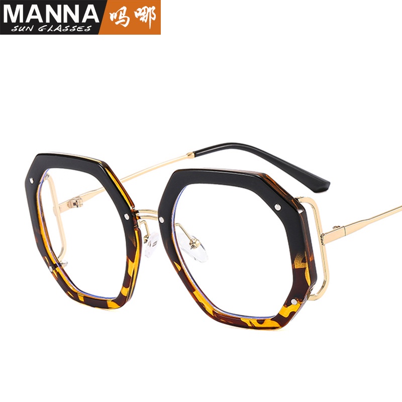 Mắt Kính Gọng Kim Loại Đa Giác Thời Trang Cho Nữ