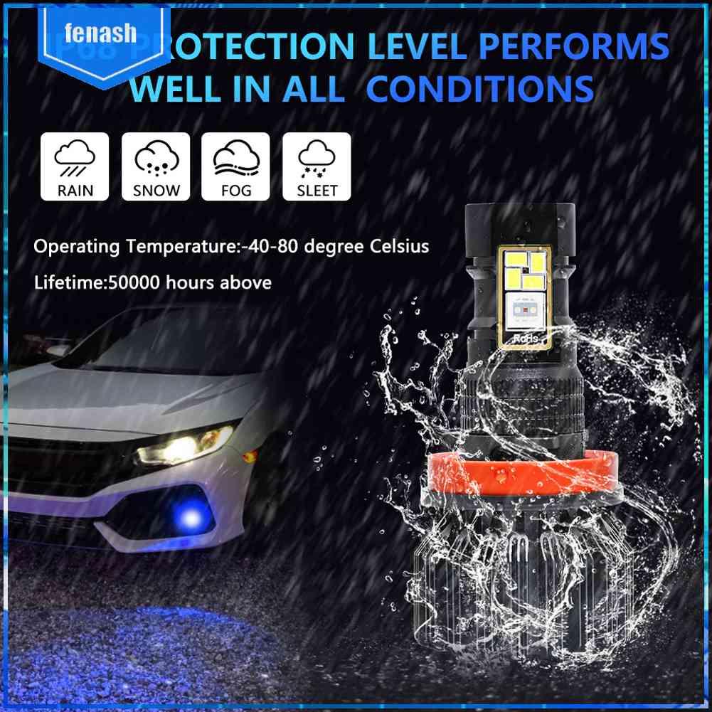 Đèn Pha Chống Nước IP68 IP68 15000LM Màu RGB Điều Khiển Bằng Ứng Dụng Cho Xe Hơi