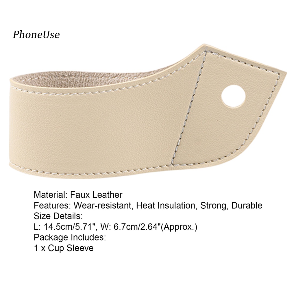 Vỏ Bọc Bình Thủy Tinh Bằng Da PU In Chữ Cách Nhiệt Tiện Dụng Mang Theo Du Lịch Cắm Trại