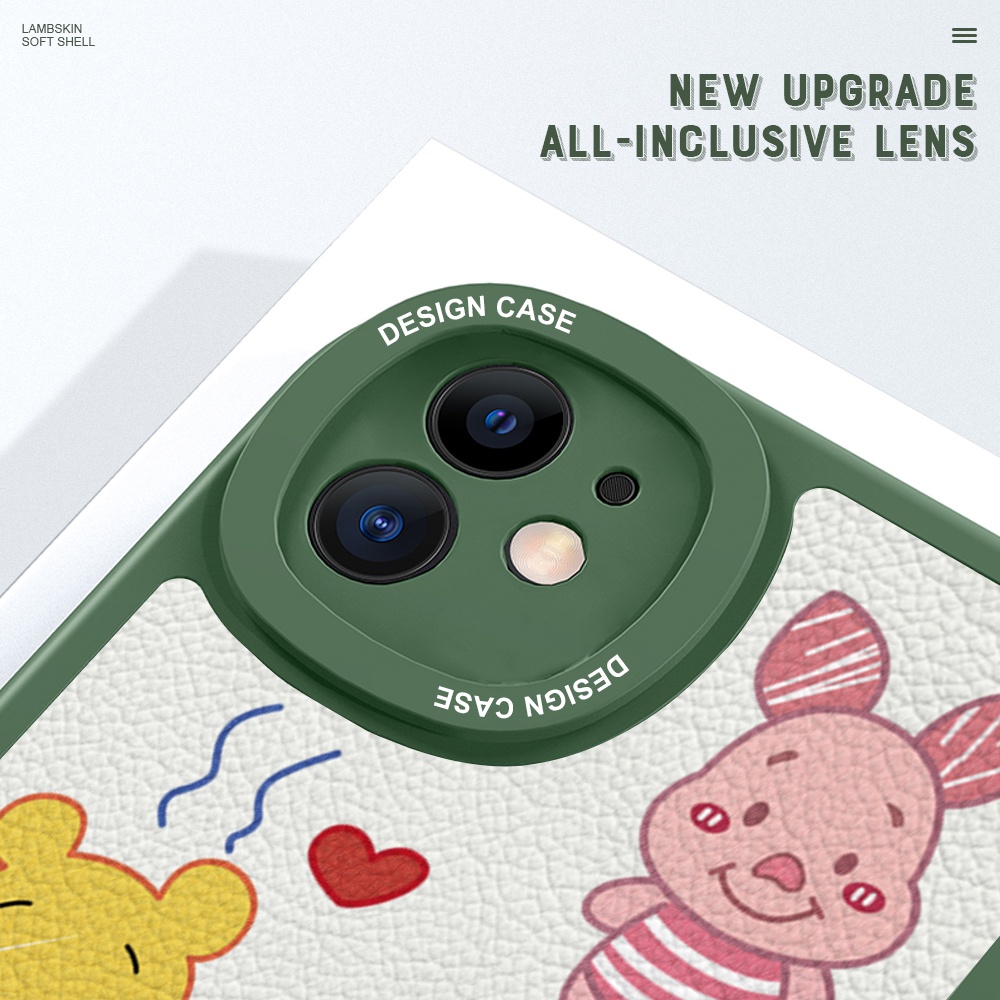 Xiaomi Mi 10 9 8 10T Pro Lite Cho Ốp lưng điện thoại In Hình Lambskin Cartoon Pooh Bear