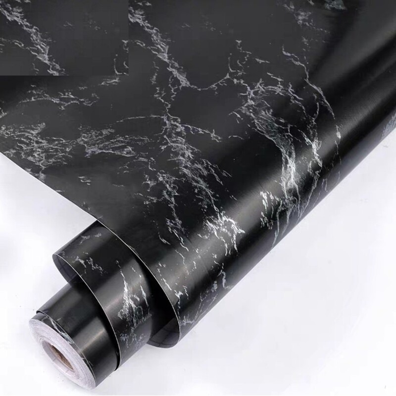 5-10 Mét Decal Giấy Dán Tường ĐÁ HOA CƯƠNG ĐEN Khổ Rộng 45cm, Keo Sẵn Tiện Lợi
