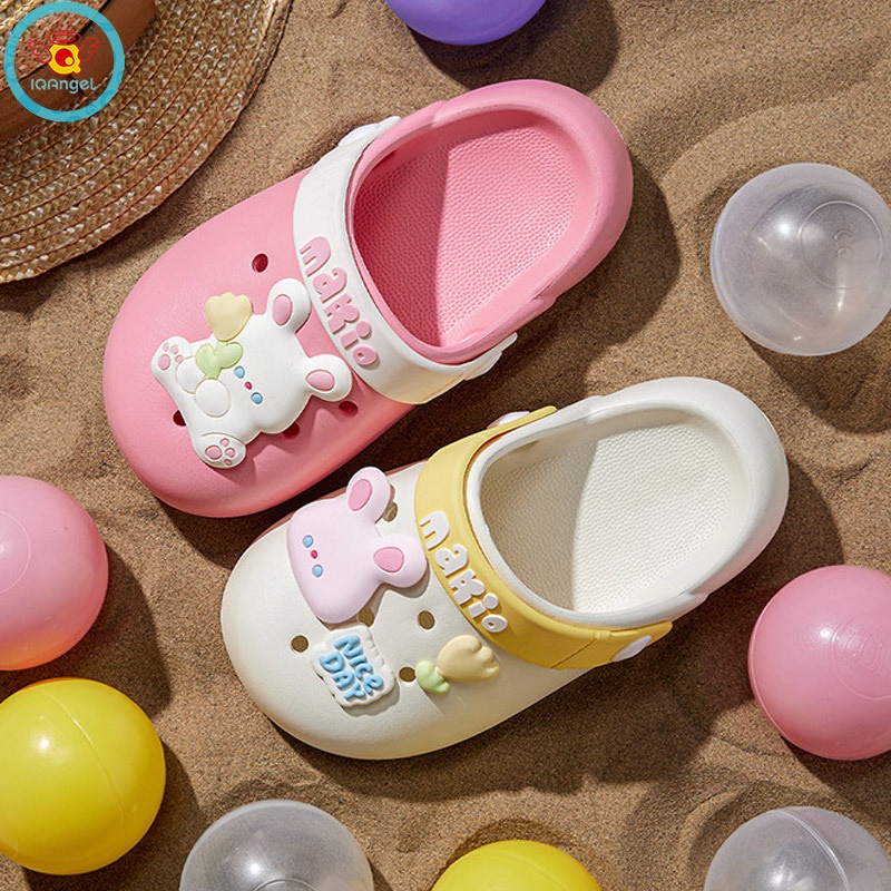 Xăng đan đục lỗ IQ ANGEL chống trượt thời trang cho bé trai