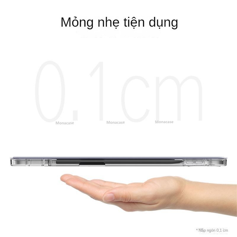 Bao da Xiaomi Pad cho Mi Pad 5 11"/Pro 11", Mi Pad 6 11"/Pro 11",Mi Pad 5 Pro 12.4"-có khe bút,lưng trong suốt