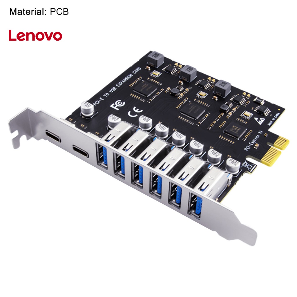 Thẻ Mở Rộng Tăng Áp Năng Lượng Thấp 5 Cổng PCI-E Sang USB3.2 Cho Máy Tính