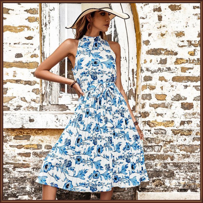 Jaz Đầm Hai Dây Sát Nách 100% Polyester In Hoa Cho Nữ