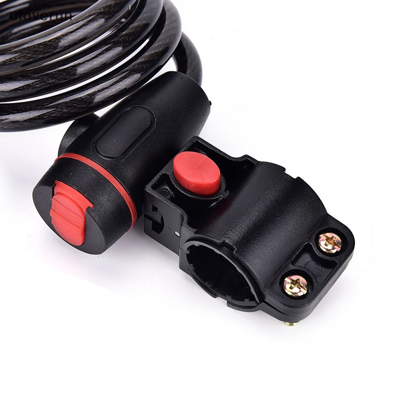 Uloverun 1 Dây Khóa Xe Đạp Xoắn Ốc Dài 90cm Bằng Thép + 2 Chìa Khóa vn