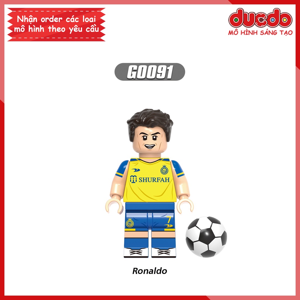 Minifigures W.orld Cup 2022 cầu thủ bóng đá Messi, Ronaldo - Đồ Chơi Lắp Ghép Xếp Hình Mini Mô hình XINH G0112