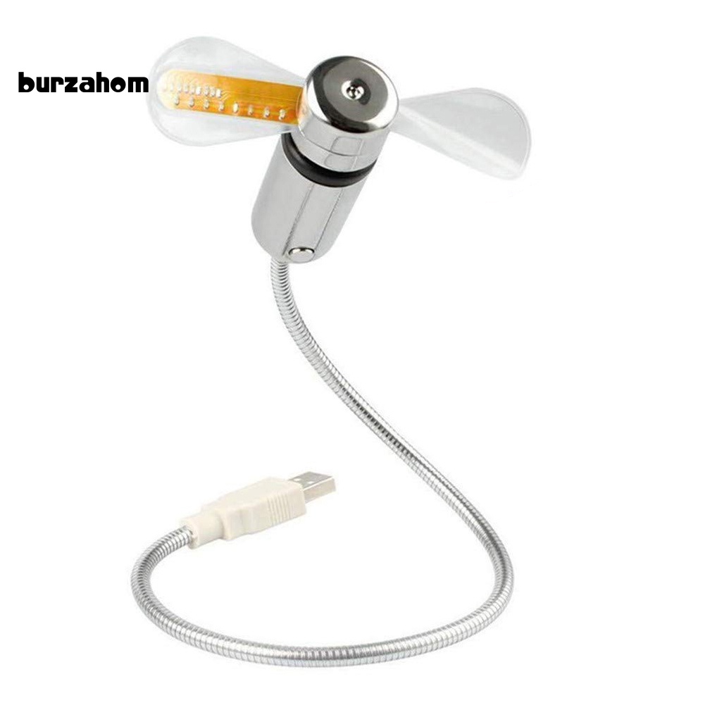 Quạt Làm Mát Mini USB Có Đèn LED Hiển Thị Nhiệt Độ Thực Tế