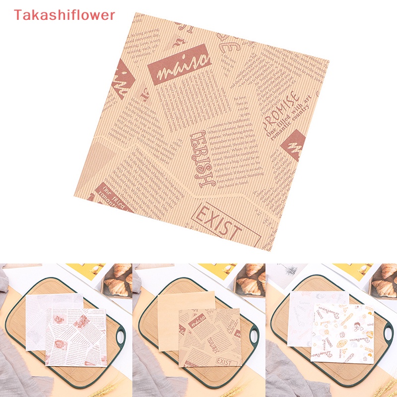 Set 100 Túi Giấy Đựng Bánh Mì / Hamburger Chống Thấm Dầu Tiện Dụng