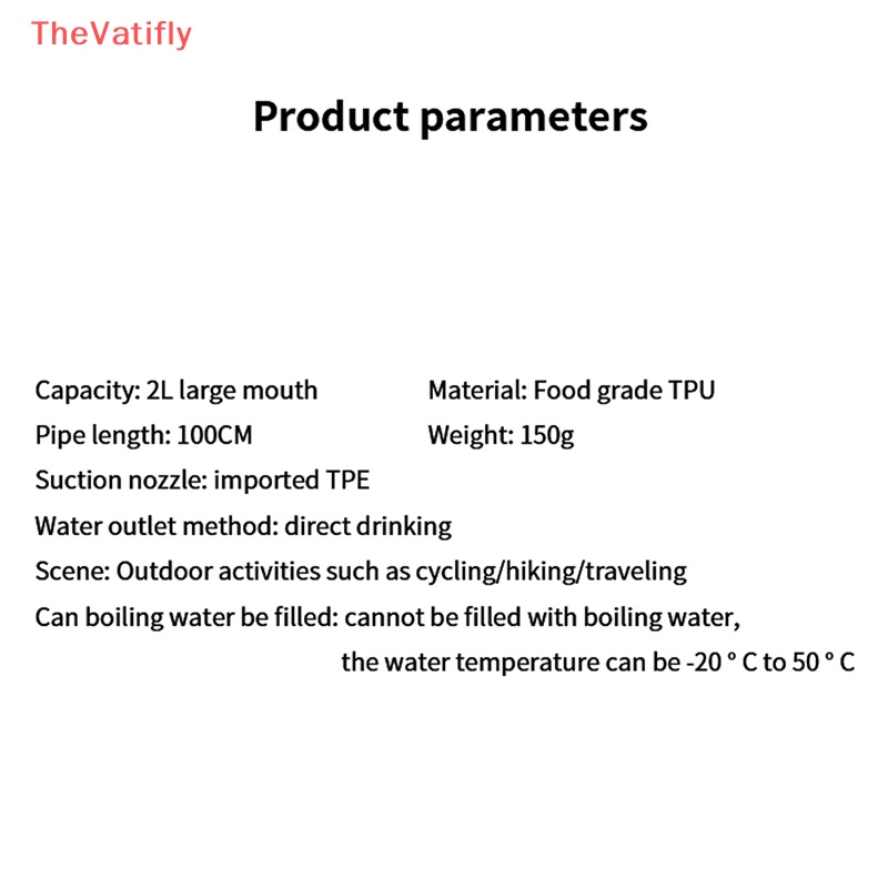 [Thevalifly] Túi Đựng Nước 2L Chống Rò Rỉ Dùng Khi Đi Xe Đạp Leo Núi