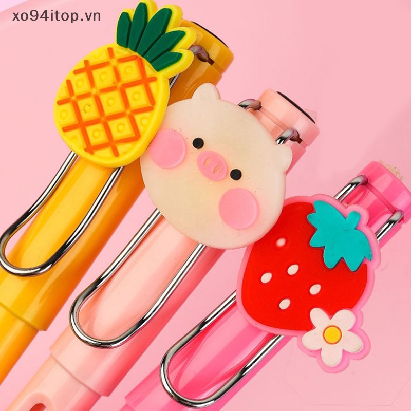 Bút Chì Kẹp Kèm Gôm Tẩy Hình Động Vật / Trái Cây Sáng Tạo