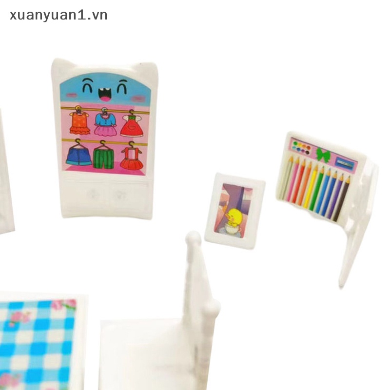 Set 8 Mô Hình Nội Thất Xinh Xắn Cho Nhà Búp Bê 1 / 6 16cm
