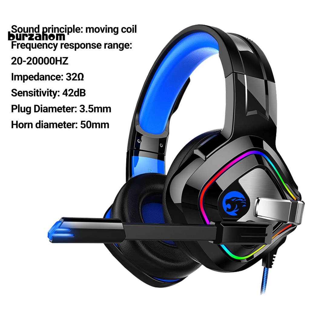 Tai Nghe Chụp Tai Có Dây A66 RGB Âm Thanh Nổi 3.5mm Giảm Tiếng Ồn Chất Lượng Cao