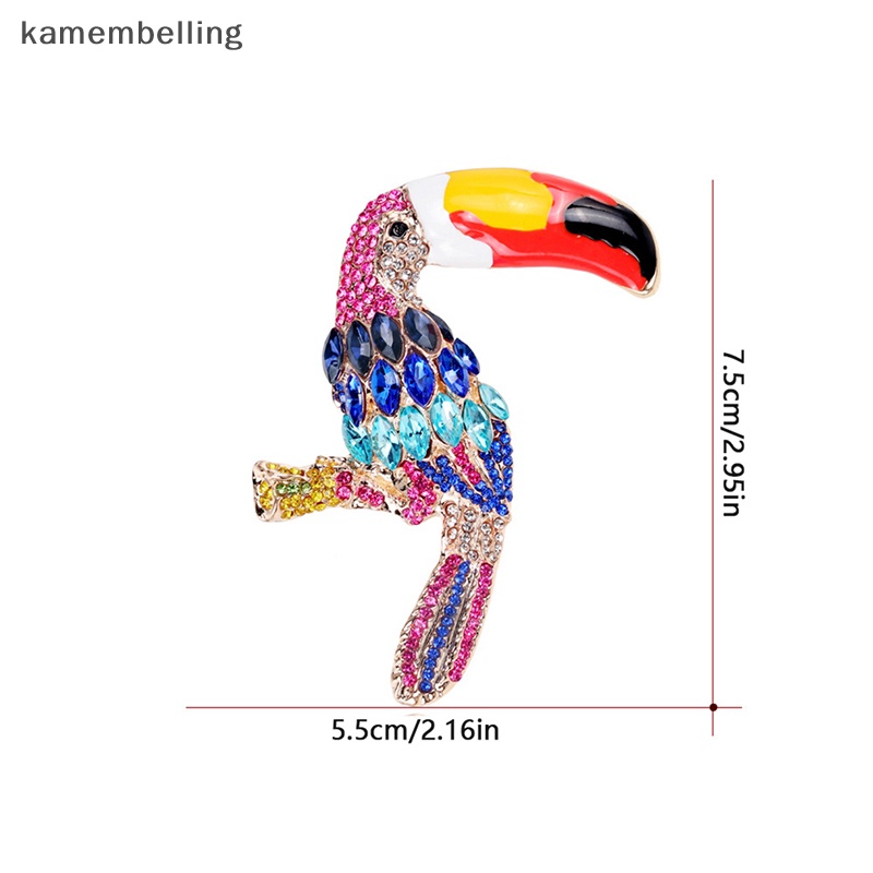 Ghim Cài Áo Hình Vẹt Miệng To Đính Đá Thời Trang Cho Nữ