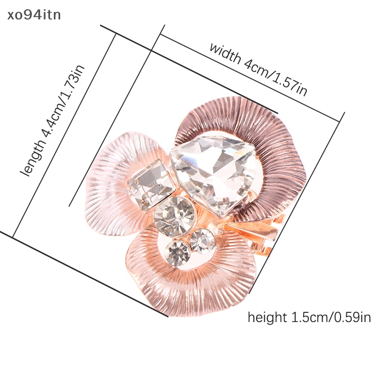 Kẹp Cài Khóa Giày Cao Gót Đính Đá Hình Hoa Trang Nhã Dành Cho Nữ