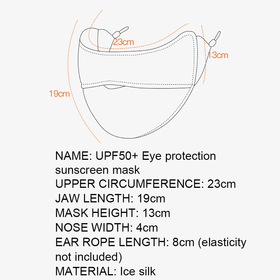 Khẩu Trang Lụa Chống Nắng Chống Bụi Chống Tia UV Thoáng Khí Có Thể Điều Chỉnh