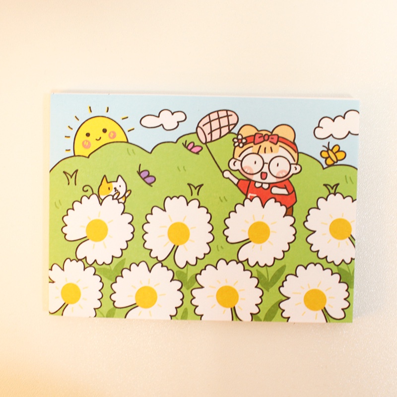 Bộ 50 Tờ Giấy Dán Ghi Chú Họa Tiết Hoạt Hình Dễ Xé