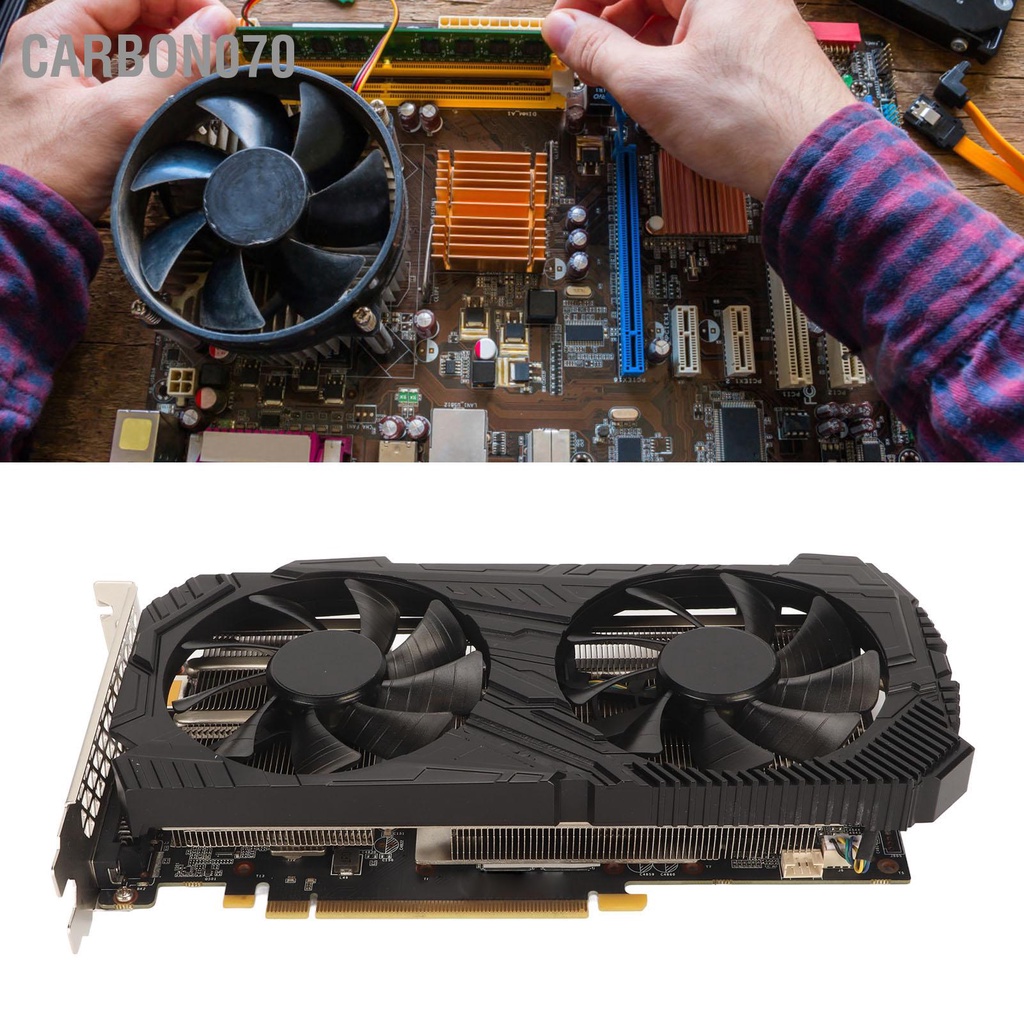 Carbon070 Máy Tính Để Bàn Card Đồ Họa 8GB GDDR6 256BIT 1470MHz 7000MHz HD DVI DP PCIe 3.0 16X Thẻ Hình Chơi Game Cho