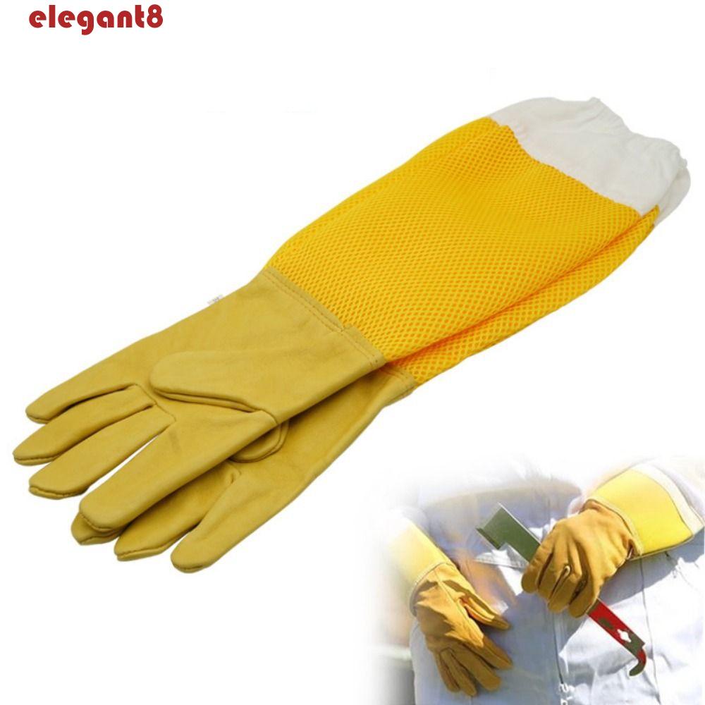 Găng Tay Da Cừu Dài Thiết Kế Rỗng Thoáng Khí Dùng Nuôi Ong Chuyên Nghiệp