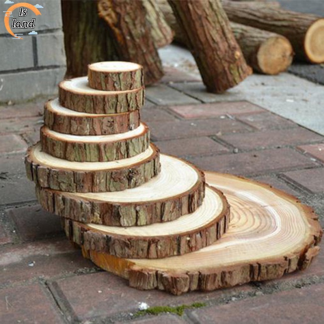 [IS] Giá Đỡ Cốc / Trà / Cà Phê Hình Tròn Bằng Gỗ Vẽ Tay Sáng Tạo