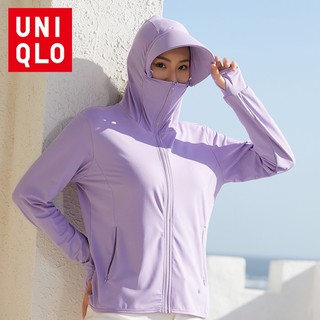 Uniqlo Nữ Airism Áo Khoác Gió Có Mũ Trùm Đầu Thể Thao Thời Trang Ngoài Trời Chống Nắng Jacekt