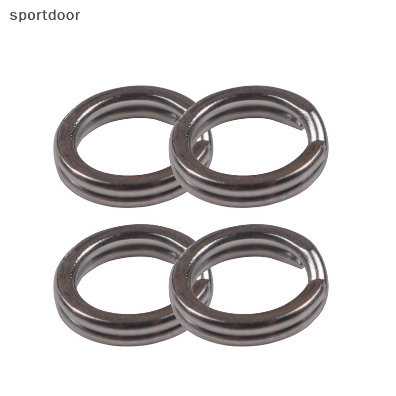 Set 100 Vòng Thép Không Gỉ Cứng 2.5-8MM Gắn Mồi Câu Cá Chuyên Dụng