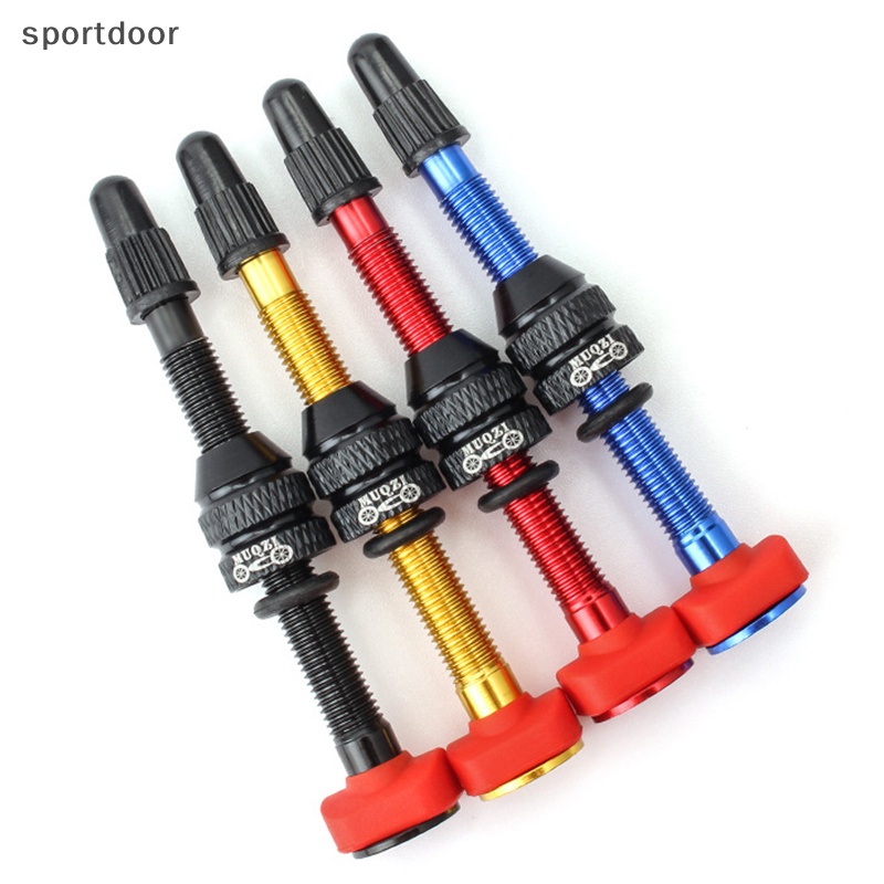 Bộ 2 Van Lốp Xe Đạp Không Ruột 40mm 60mm F / V CNC Bằng Hợp Kim Đồng