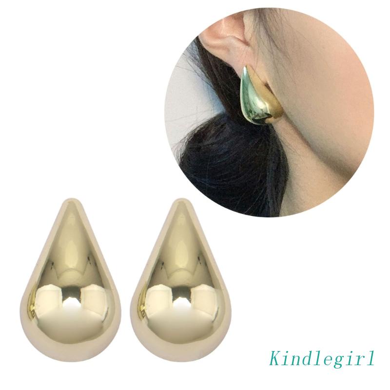 Bông Tai Xỏ Hình Giọt Nước Thời Trang Cá Tính