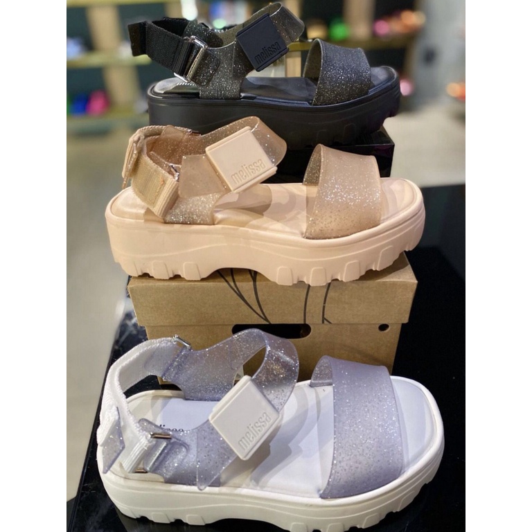 Giày Sandal Đế Xuồng Nâng Chiều Cao Phong Cách Retro Melissa2023 Mới Cho Nữ