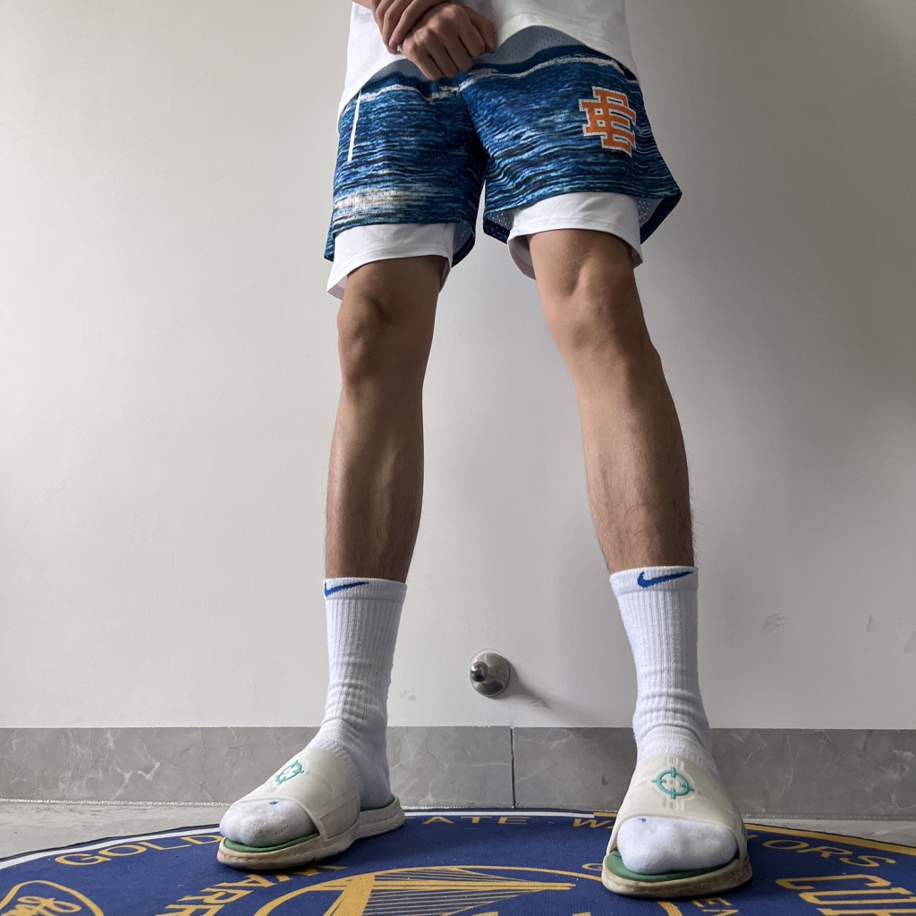 Eric Emanuel Quần Short Thể Thao Bóng Rổ Dài Đến Đầu Gối Dáng Rộng Khô Nhanh Hợp Thời Trang Đường Phố Mỹ