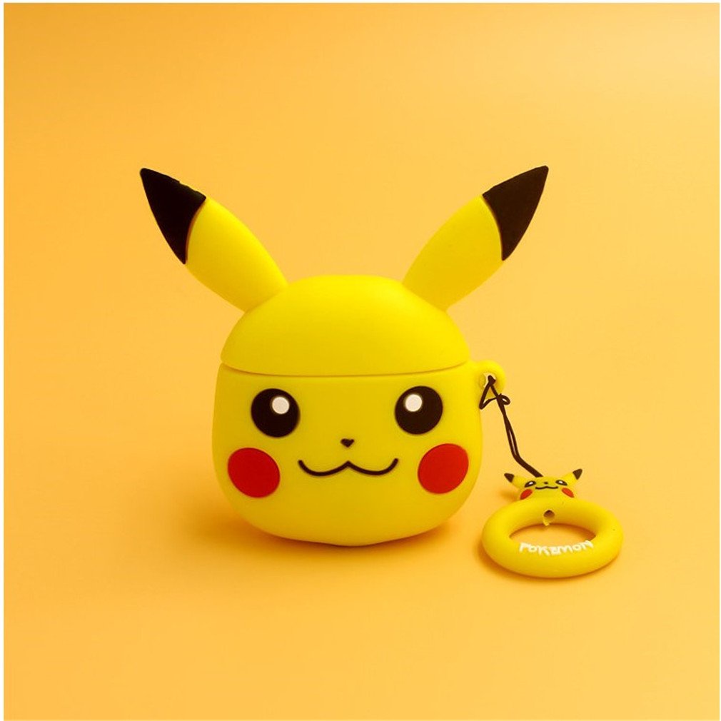 Cute Pikachu Cartoon Design Silicone Case Earphone Cover For Airpods Pro Anti-Fall Protection [Q/14]