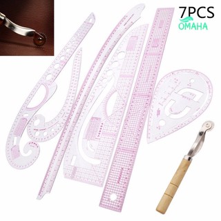 Set 7 thước đo cắt cong chuyên dụng cho thợ làm đồ thủ công