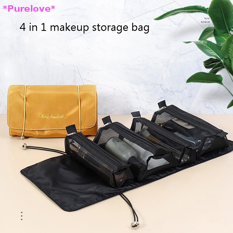 Set 4 Túi Đựng Đồ Trang Điểm 4 Trong 1 Gấp Gọn Tiện Dụng Khi Đi Du Lịch Mới