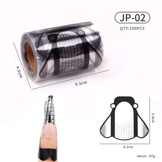 Bộ 100 giá đỡ giấy nối dài móng tay hình chữ nhật / bướm / bướm tiện dụng