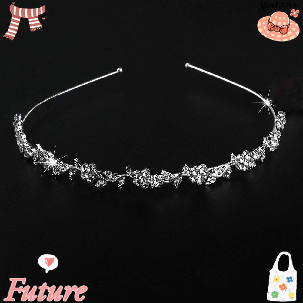 Future Vương Miện Cài Tóc Hình Hoa Mận Đính Đá Nước