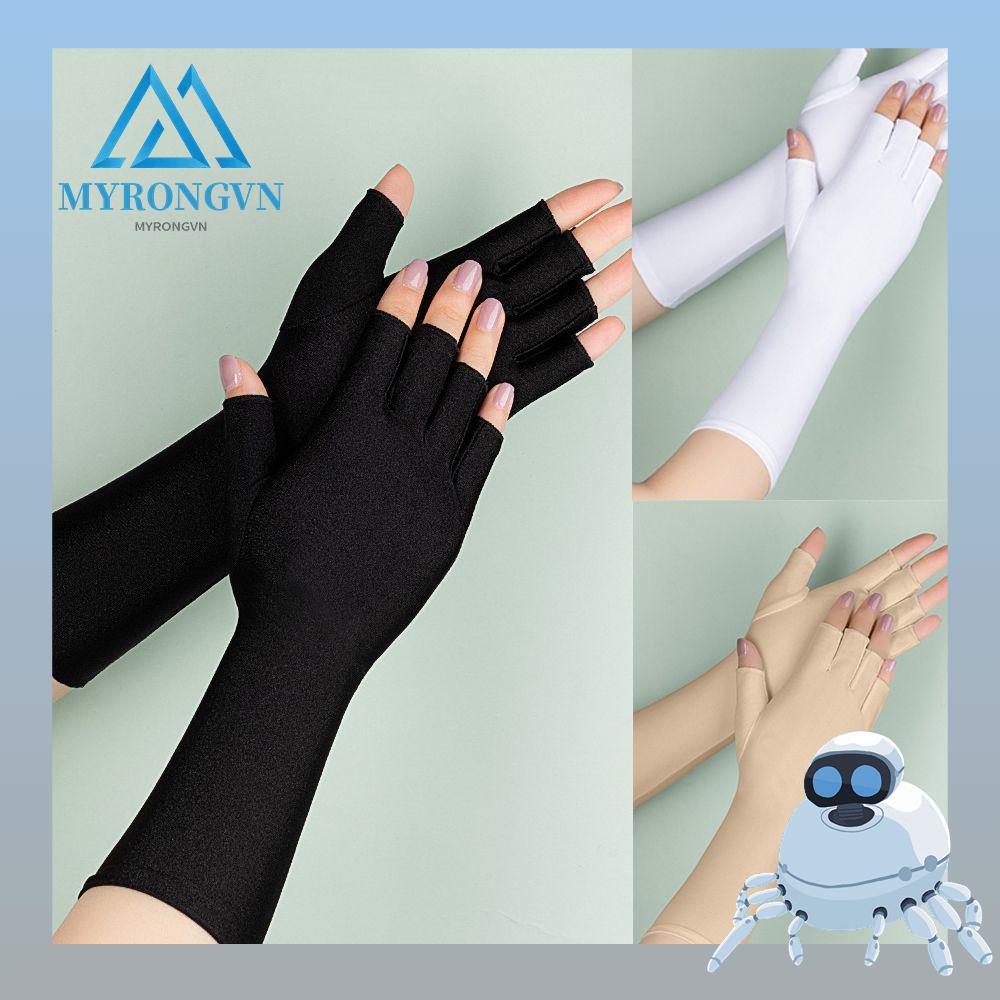 Găng Tay Hở Ngón Màu Trơn Dùng Khi Đạp Xe Mùa Hè