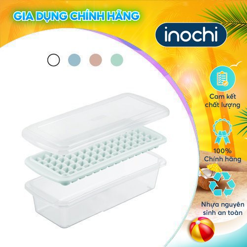 Khay đá vuông Inochi - Kari 84 viên (Đủ bộ gồm nắp, khay đá và hộp)