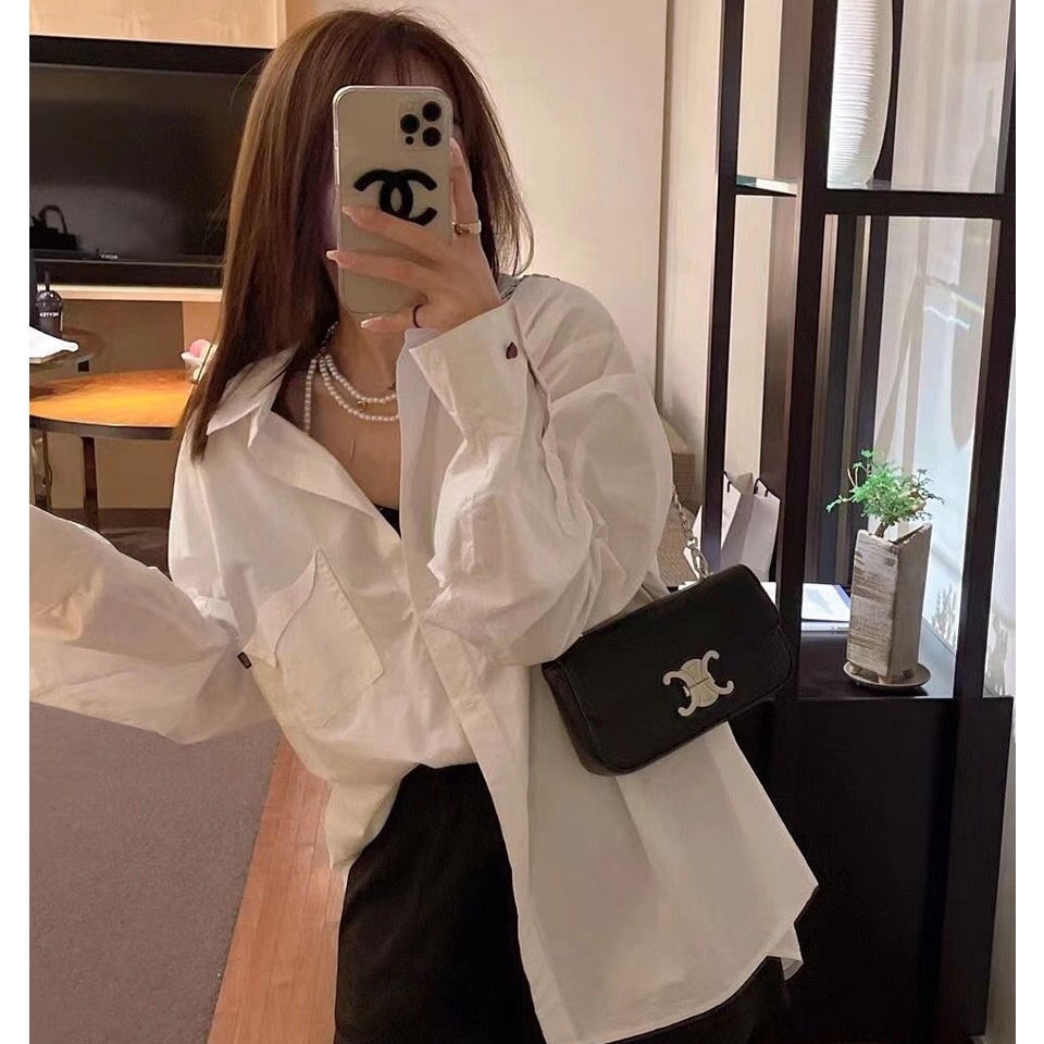 Túi Đeo Vai Nữ Đen Phối Dây Xích Cao Cấp Thời Trang Mới 2023 HZFTR0581