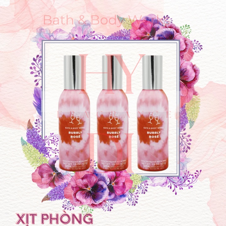 XỊT PHÒNG BUBBLY ROSE - BATH AND BODY WORKS
